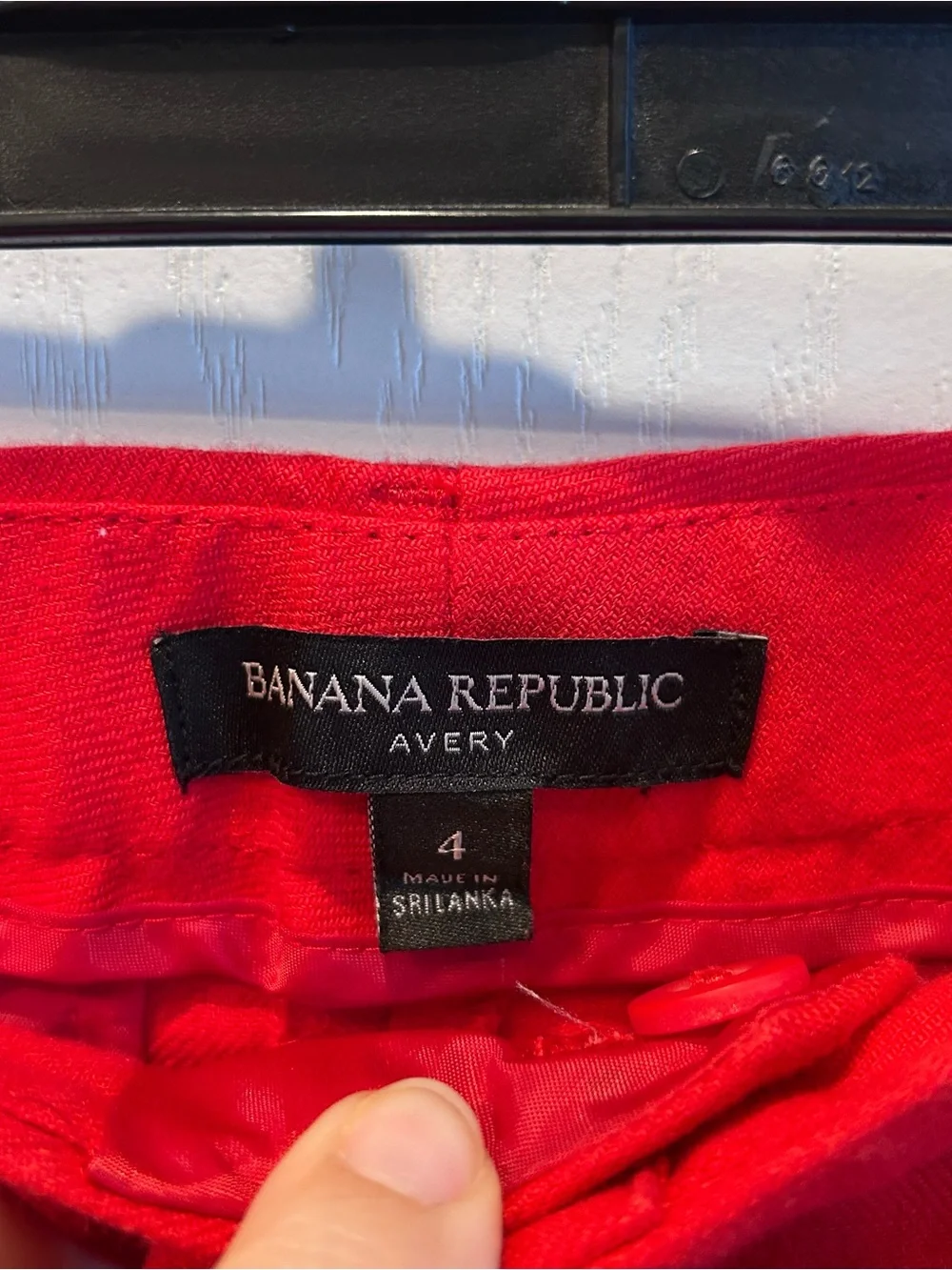 Banana Republic Women’s Avery Fit Red Size 4 Linen Blend Dress Pants Pockets